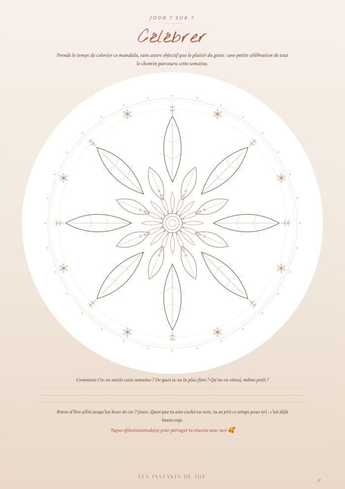 Page intérieure — Le mandala à colorier